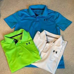 Under Armour YL polos Bundle of 3